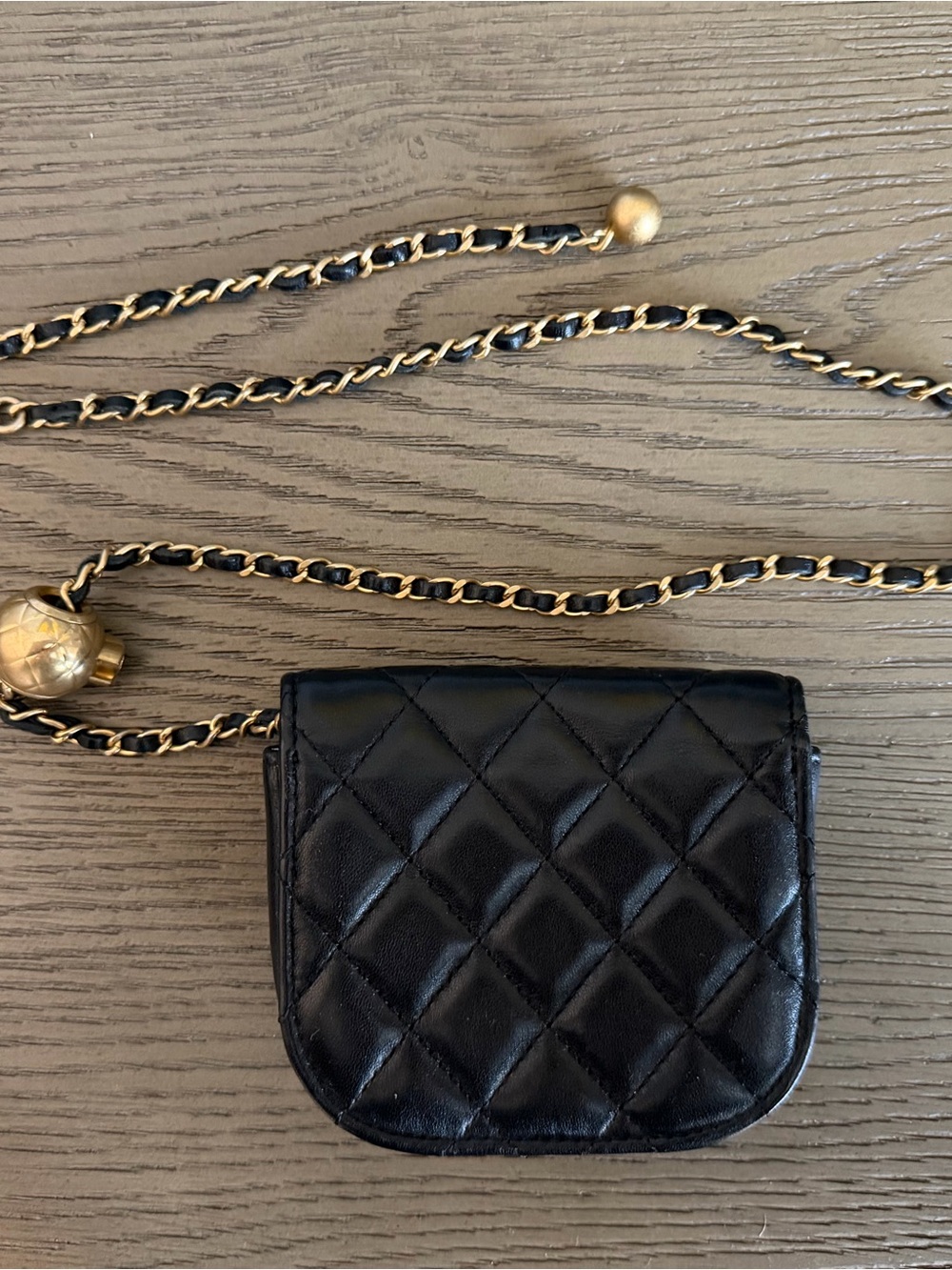 Chanel Black Quilted Lambskin Mini Pearl Crush Belt Bag - Picture 7 of 12